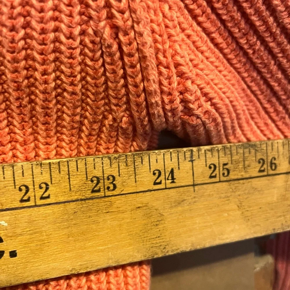 Banana Republic Sweater XS Coral Crew neck Cotton 80's Y2K Minimalist Capsule - Picture 6 of 9
